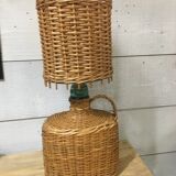 Rattan bottle lamp