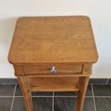 Table d'appoint chêne années 40
