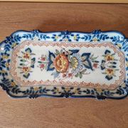 Plat à cake ou à harengs en faience de Royal Tichelaar Makkum