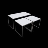 Set of 3 Brabantia side tables, 1960s Holland