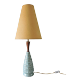 Scandinavian ceramic and teak lamp from the 60s