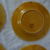 Dessert set salad bowl and 6 plates 541023 fruits barbotine sarreguemines
