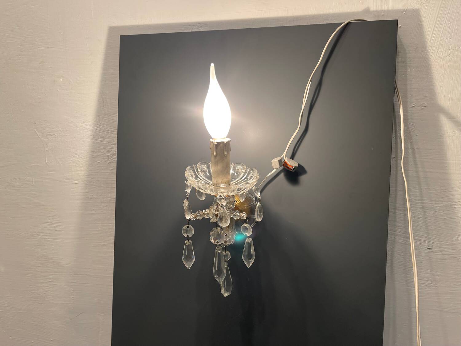 Vintage Italian Crystal Sconces 1950’s Set of 2