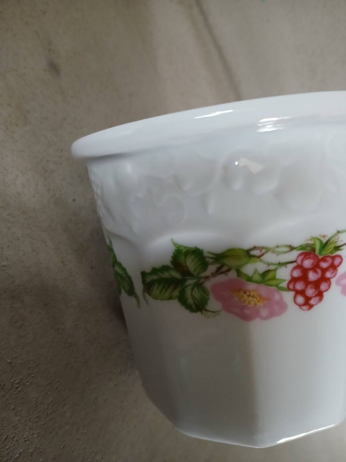 Antique porcelain jam jar