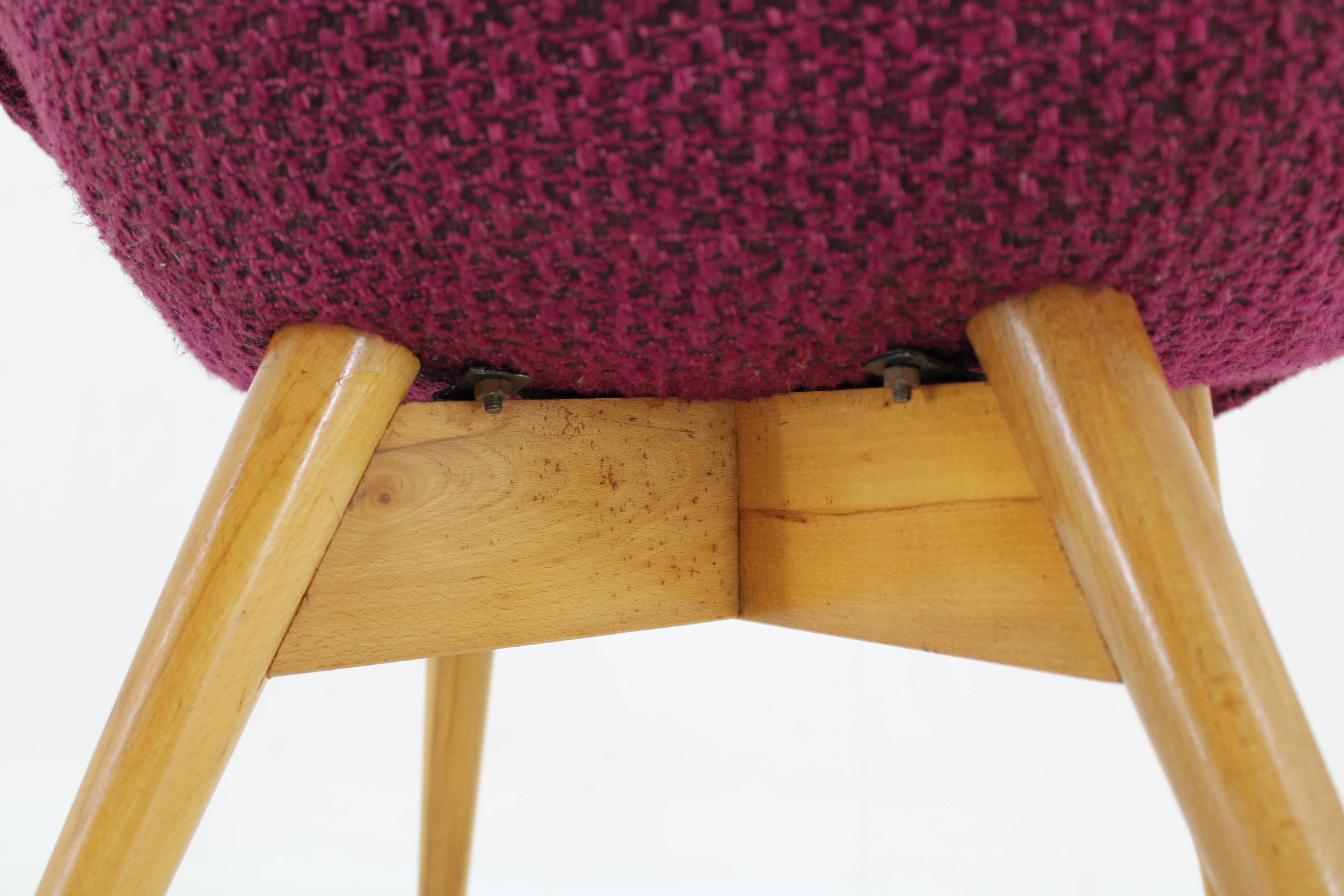 1970s Shell Beech Chair, Czechoslovakia