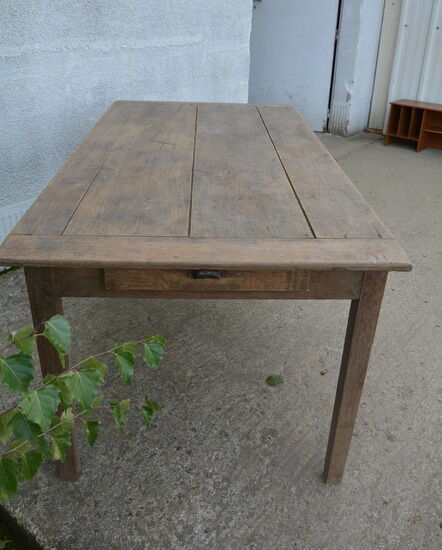 Solid oak farm table