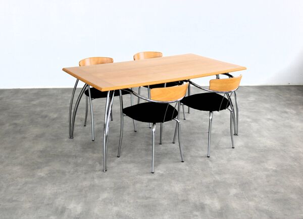 Table vintage   table à manger   Effezeta   années 80