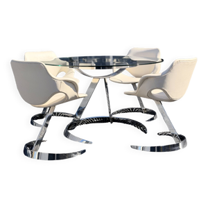 Ensemble Salle à manger - verre chrome