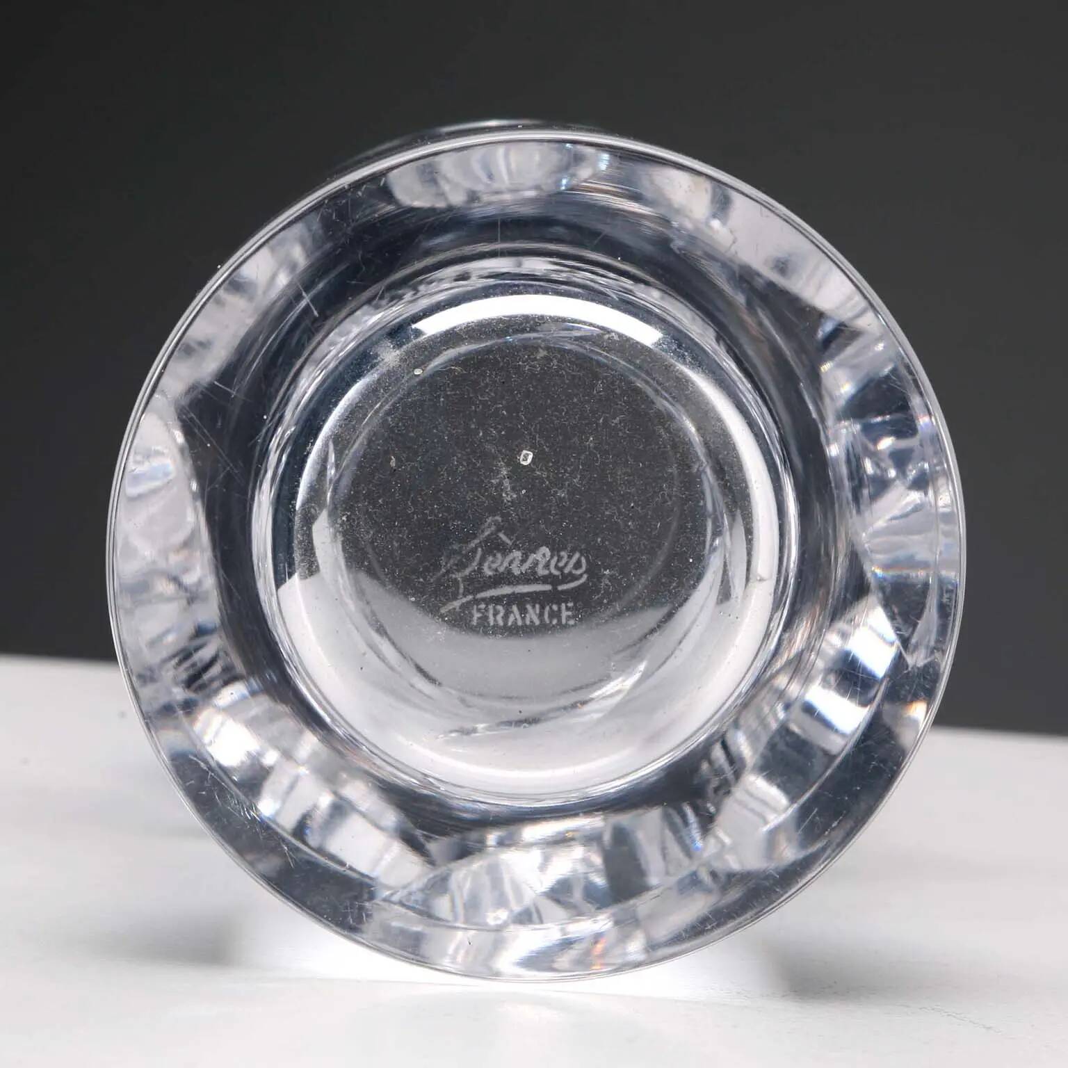 Vintage crystal vase from Sèvres, decorations France 20th century