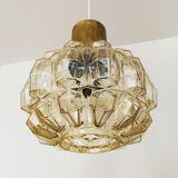 Glass pendant lamp by Glashütte Limburg