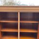 Louis Philippe 2-body sideboard renovated in raw wood with 2 glass doors
