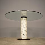 Round table with glass surface