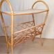 Vintage rattan magazine rack