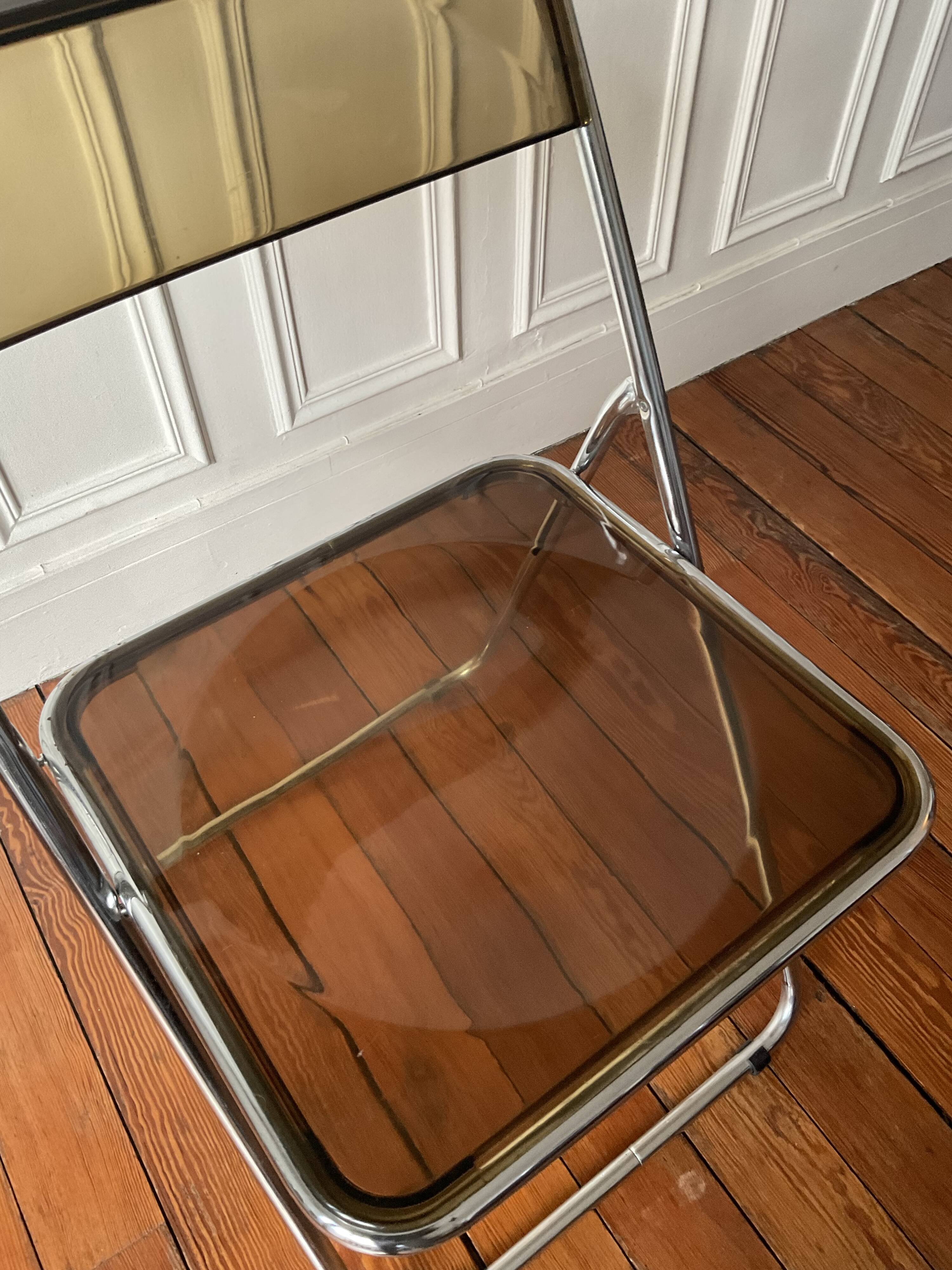 Plexiglass folding chair