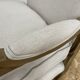 Fauteuil bergère en bois et lin naturel