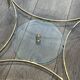 Neoclassical Round Coffee Table in Brass with Beaded Gallery. Marble Top