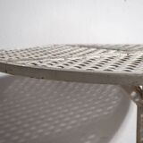 Antique white round outdoor table (c.1930)