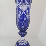 Vase bleu cristallery of lorraine - large model