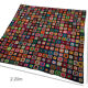 Vintage wool granny crochet plaid blanket 2.2 x 2.2m