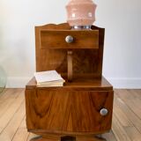 Art Deco veneer bedside table 30s