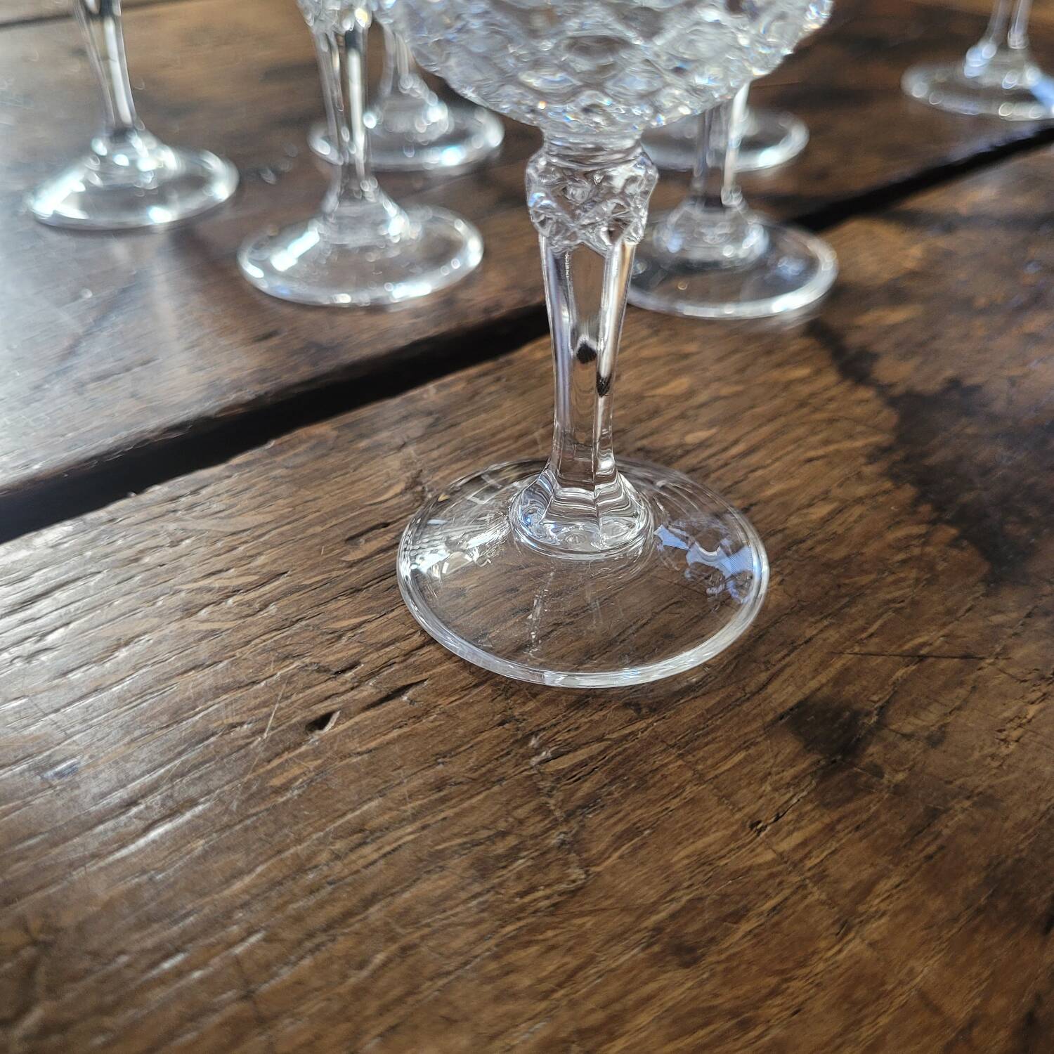 Set of 9 vintage liqueur glasses – baroque chic style – 1970s