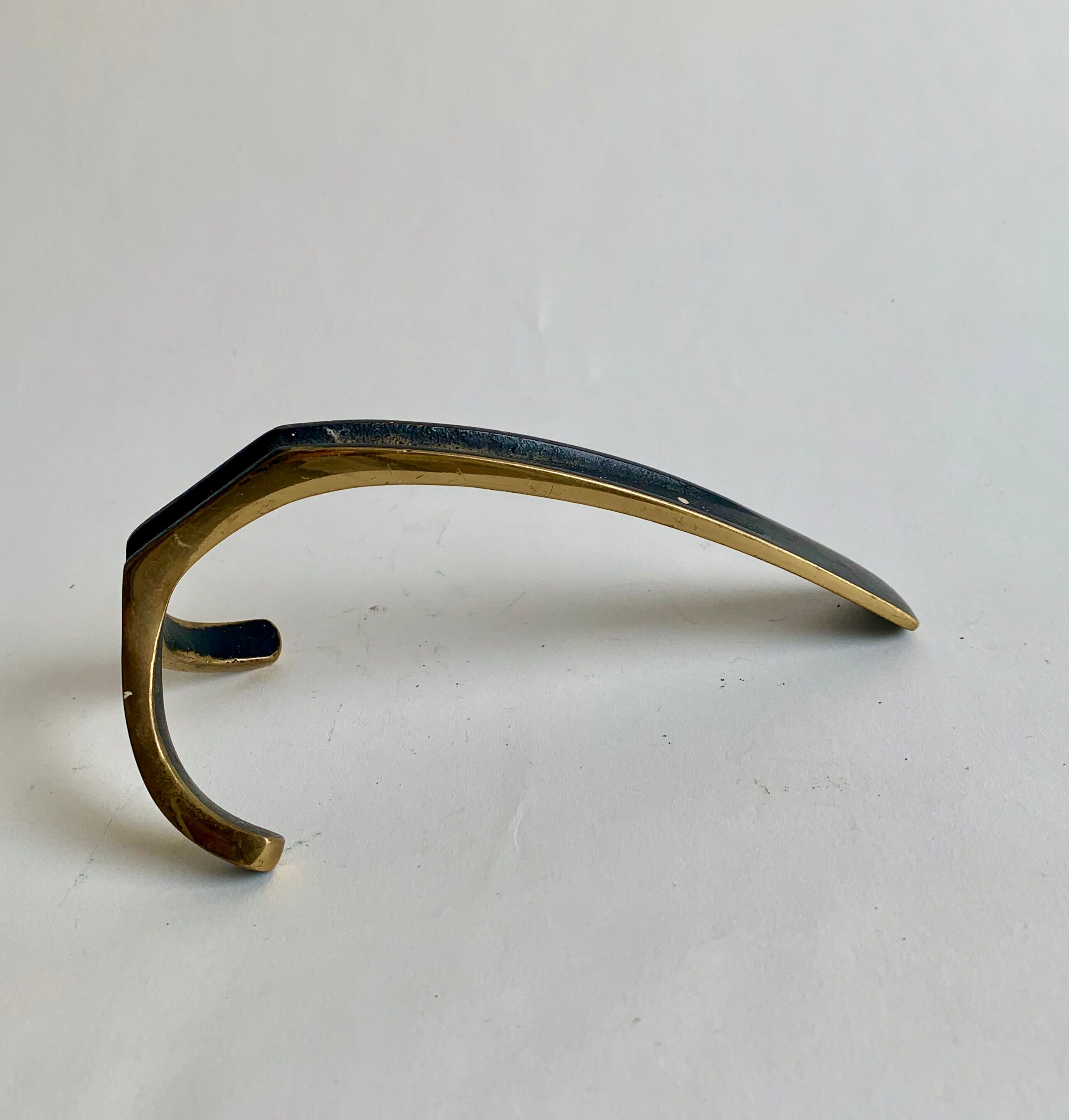 Brass wall coat hooks from Herta Baller, set of 5