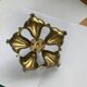 Boîte maquillage antique hindou laiton paon