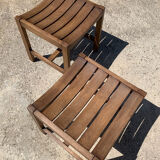 Beech stools André Sornay