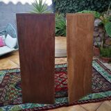 Round table in oak tapered feet with extension cords