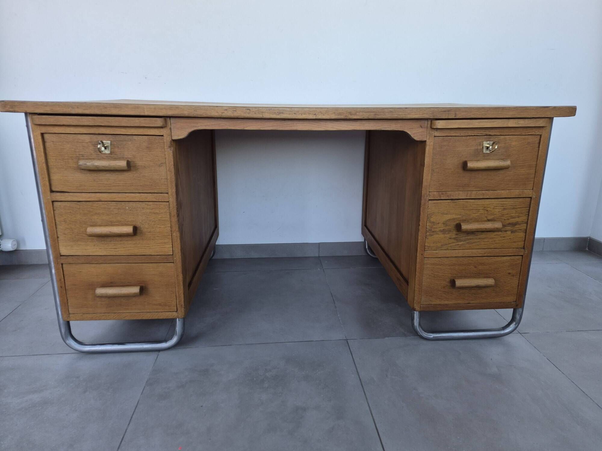Old vintage industrial desk