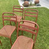 Set of 4 industrial style chairs