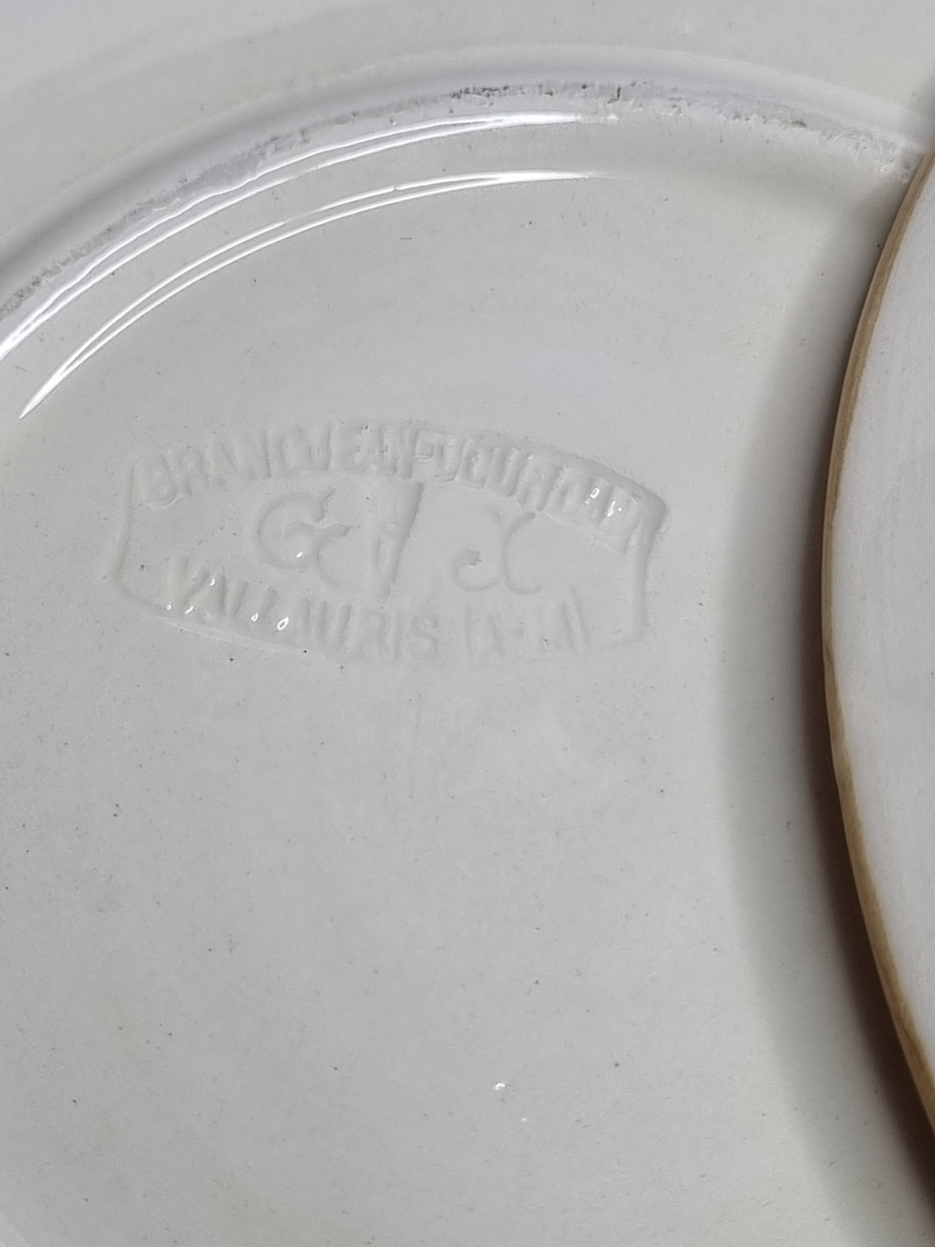 Dessert service Grandjean Jourdan Vallauris, 9 pieces