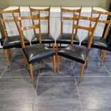Set of 6 Italian design chairs, 1960s