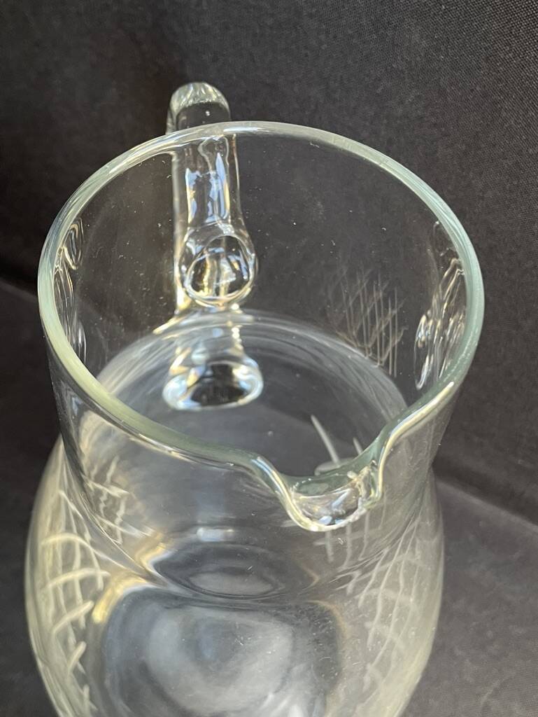 A cut crystal pitcher – Cristalleries Royales de Champagne