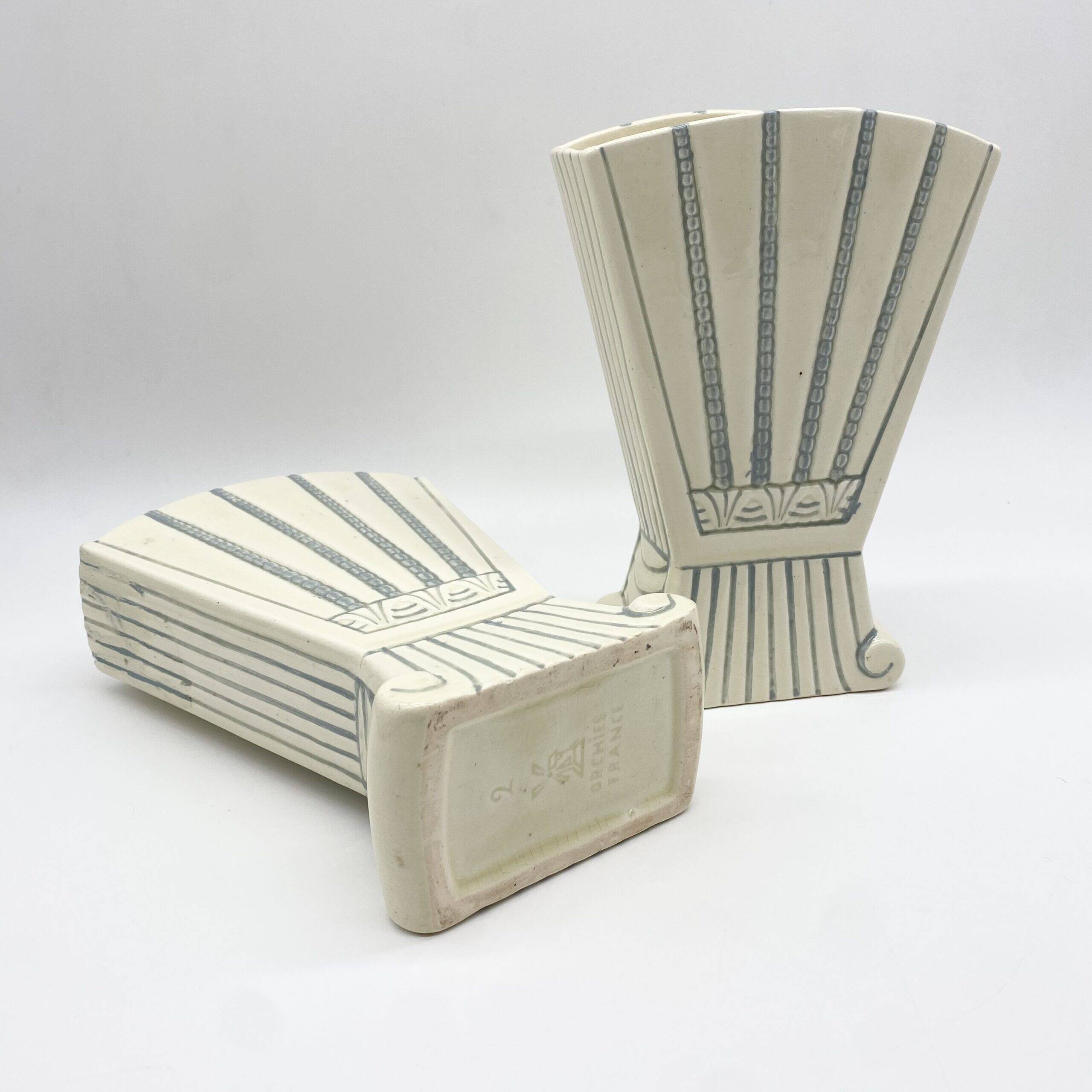 Pair of "Orchies" Art Deco vases, 1930s