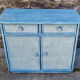 Commode Maugrion, bois et rotin, pour Roche Bobois, années 80