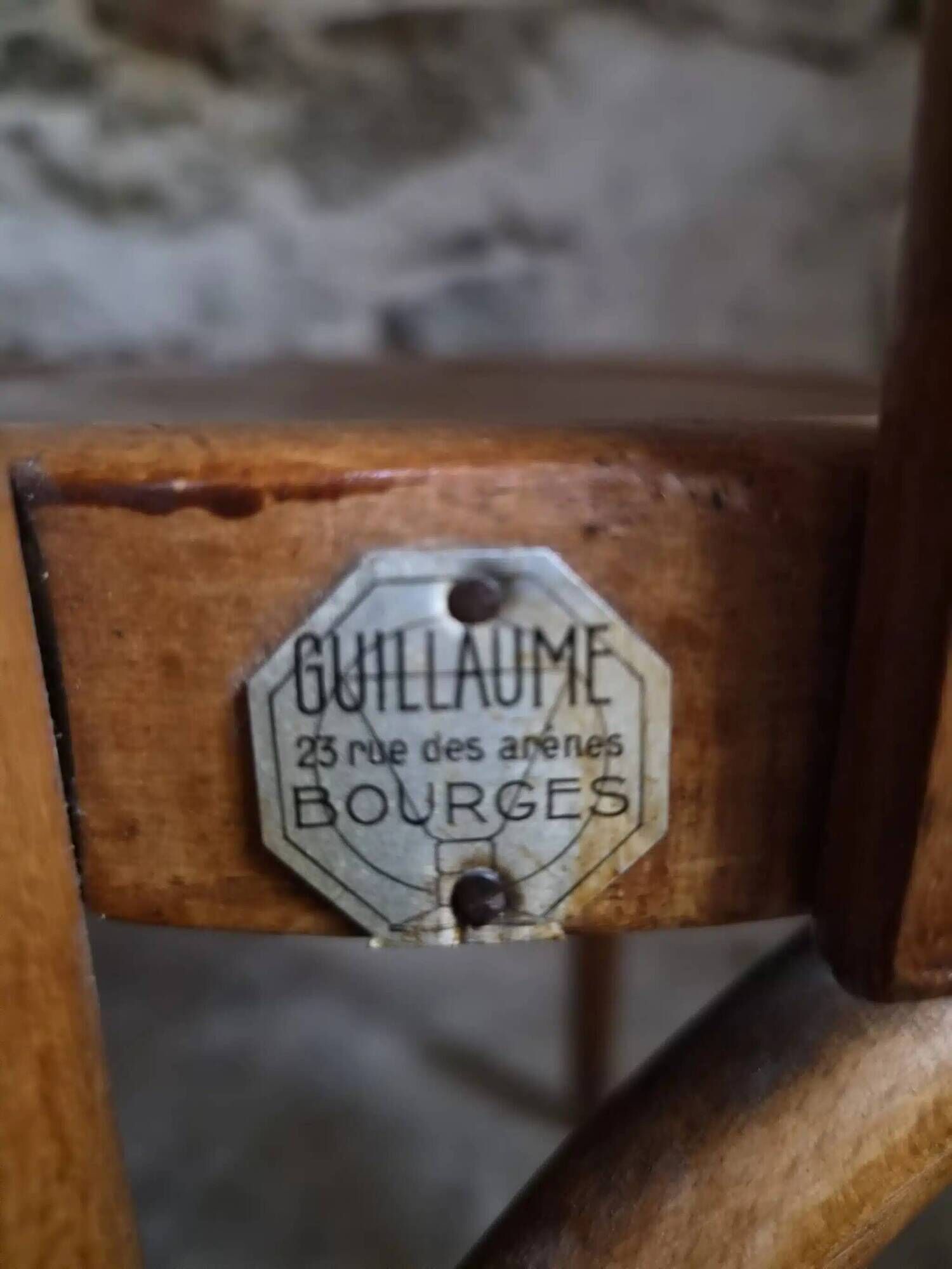 Set of 4 antique French bistro chairs by Mahieu & Guillaume, circa 1930.