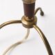 Modernist tripod table lamp "TV" in brass and aluminium, Stilnovo style.