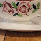 Antique sauce boat in porcelain by Boch Frères La Louvière