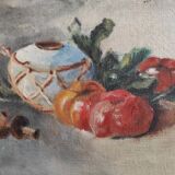 French vintage still life, oil on canvas