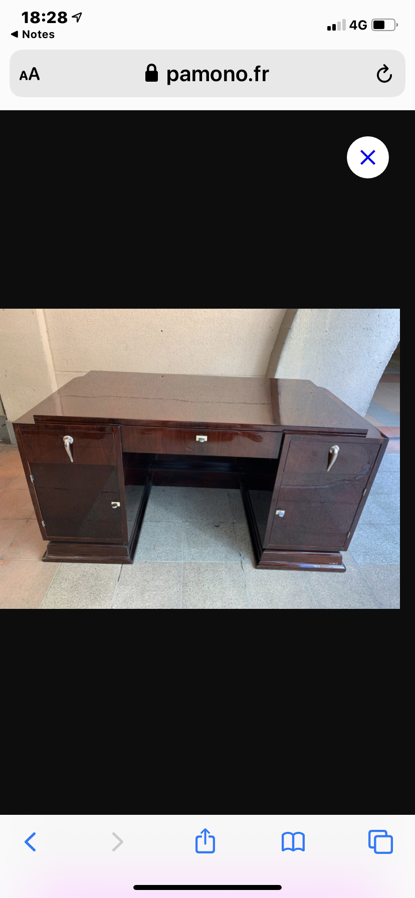 Large modernist rosewood desk