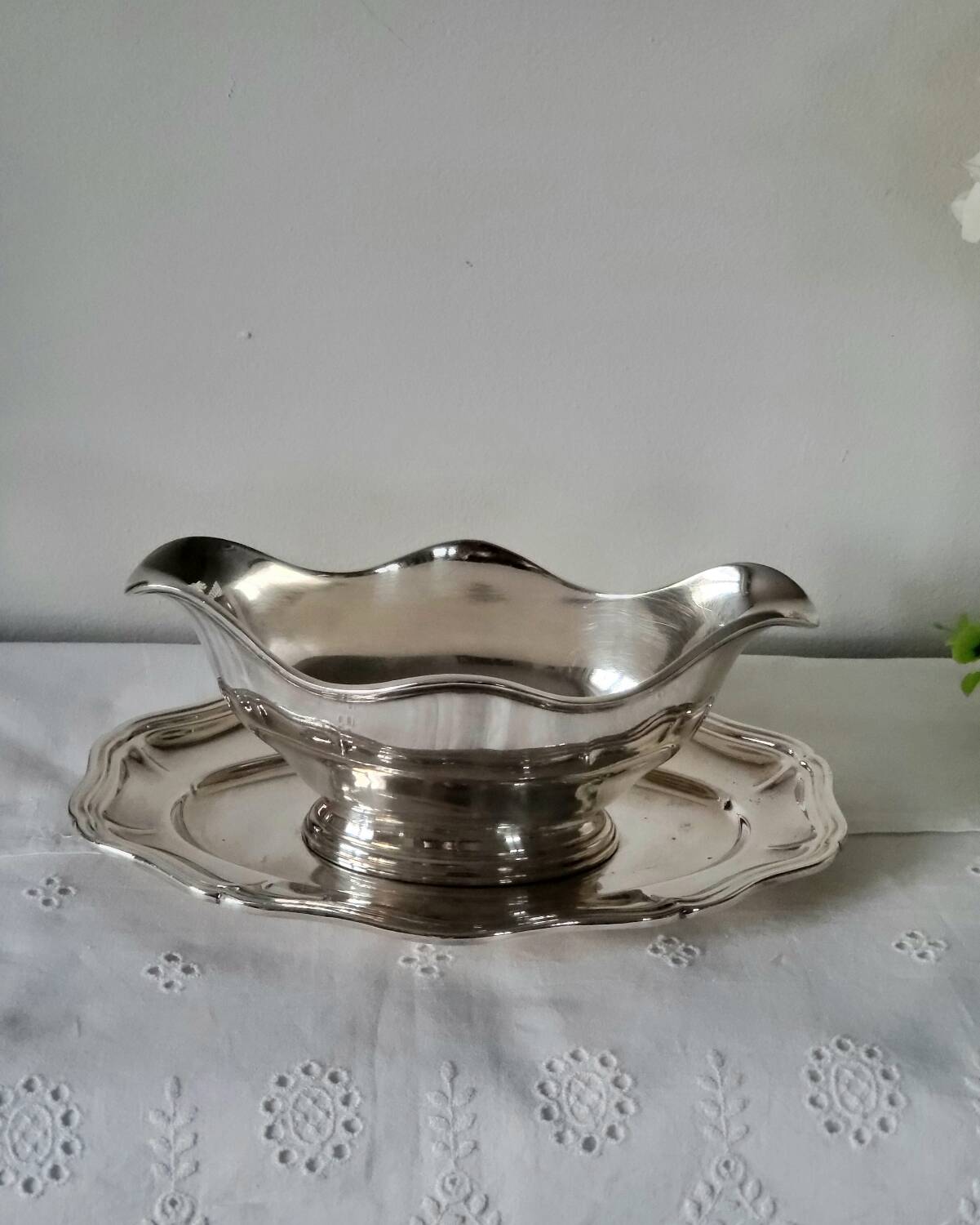 Ercuis Saucière en Métal Argenté