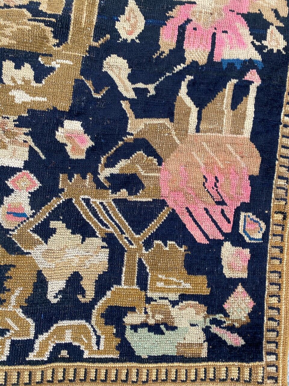 Ancient Caucasian carpet Karabagh 123x190 cm