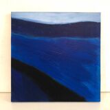 Tableau abstrait bleu