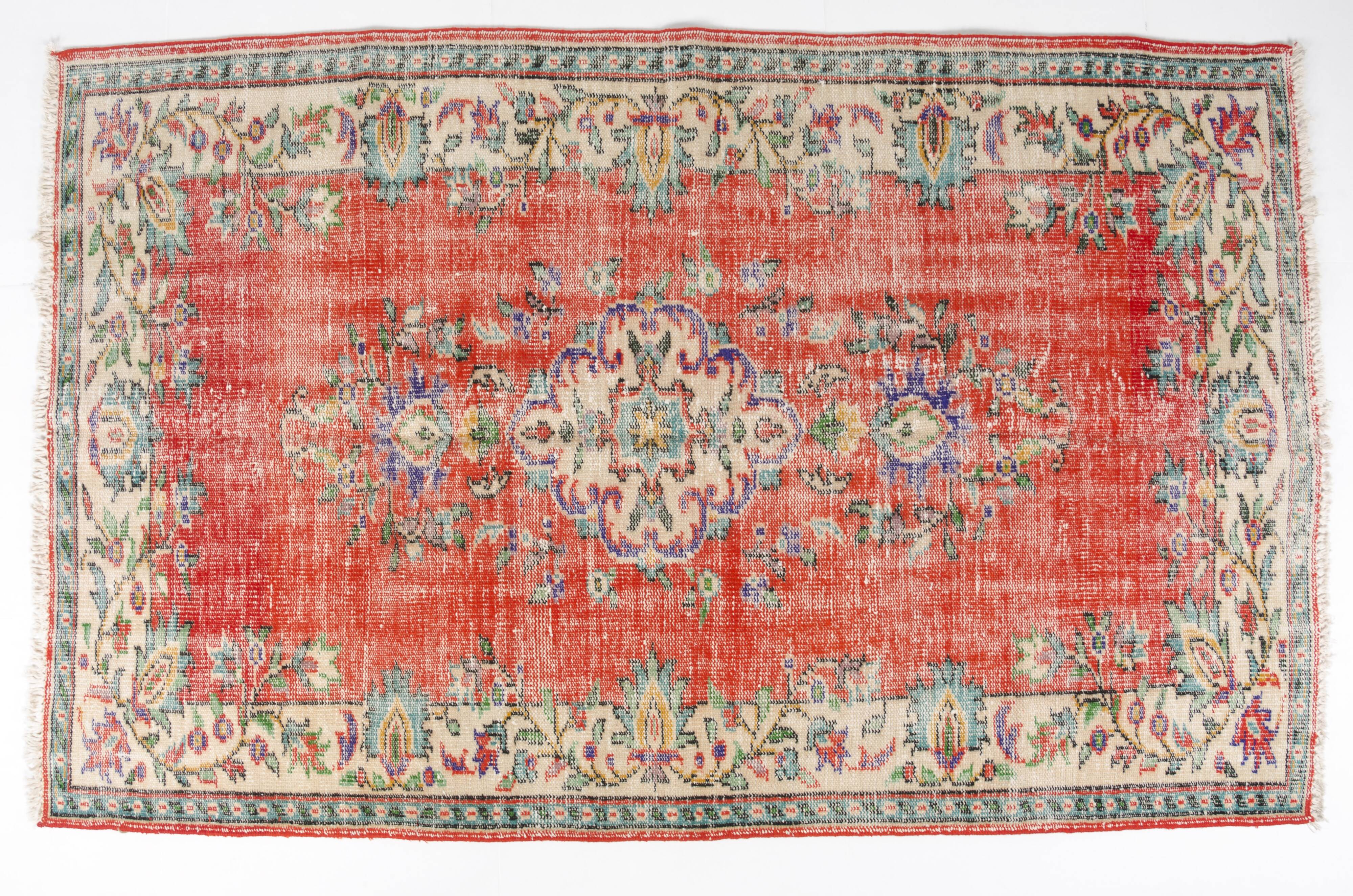 Oushak Turkish Anatolian Vintage Rug sku 2008