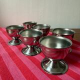 Set of 6 stainless steel egg cups