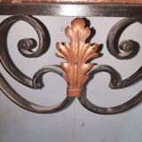 Marble and wrought iron console