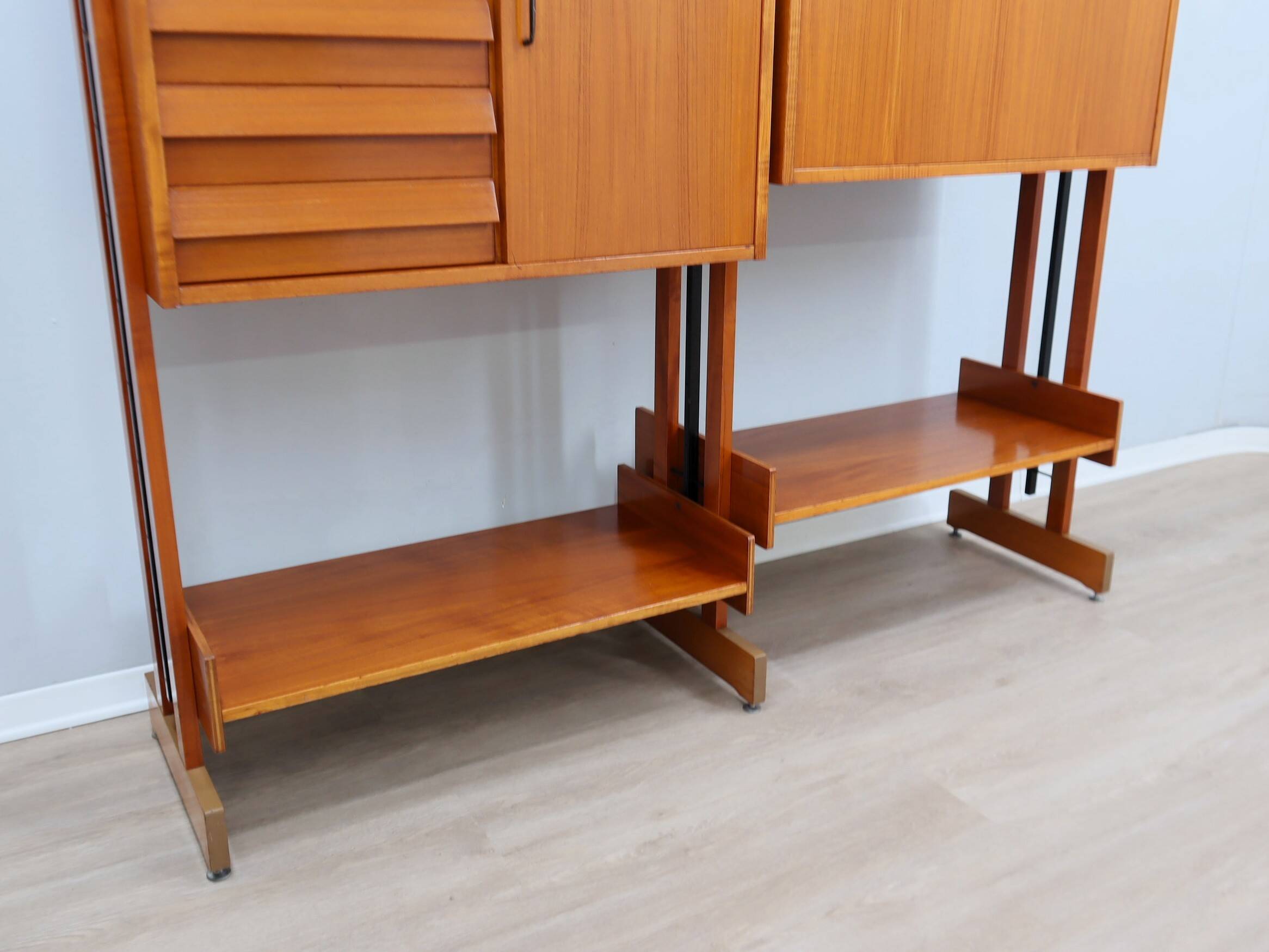 Mid-Century Italian teak bookcase / room divider AV Arredamenti 1960s