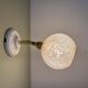 Vintage glass globe wall light from Clichy in pink.