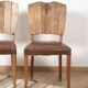 Ensemble de 4 chaises Art déco en bois sculpté